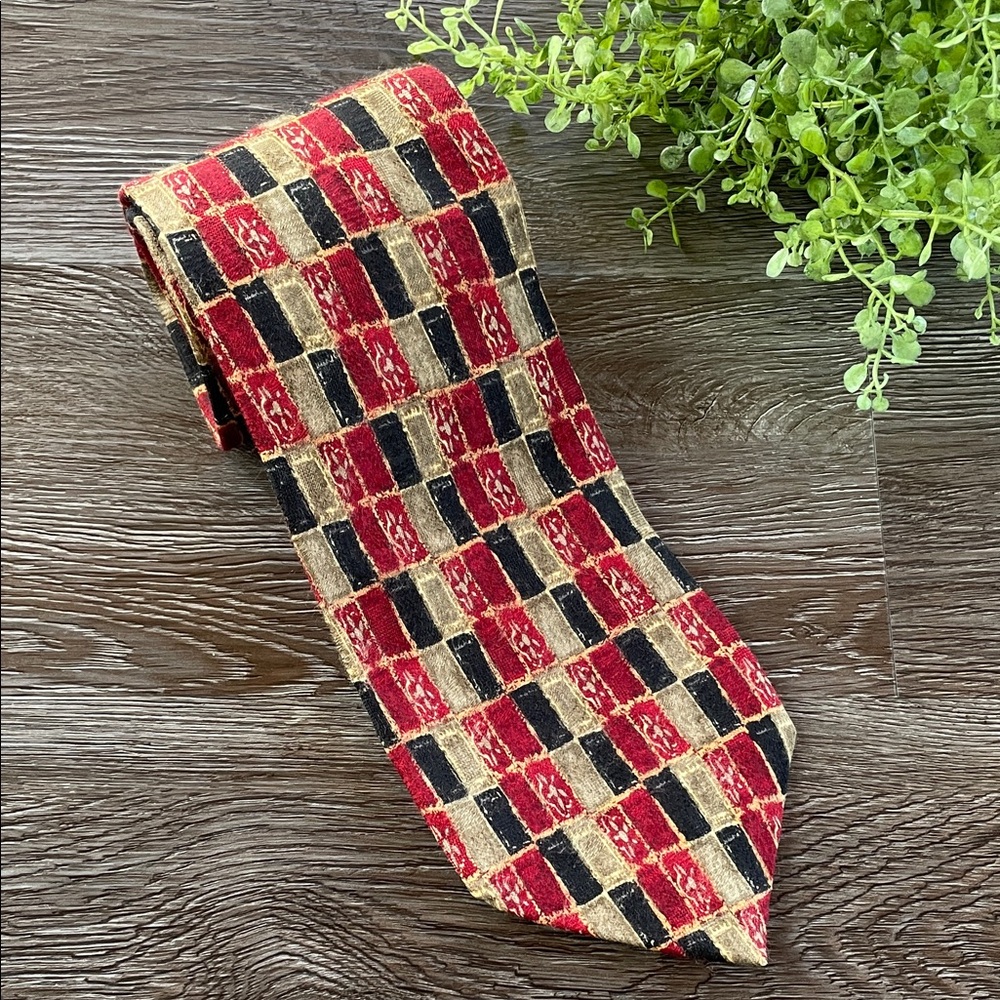 Parisian by J.Z. Richards 100% Silk Tie Men’s Geometric Patterned